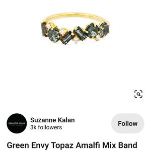 Suzanne Kalan Green Envy Topaz Amalfi Size 6.25